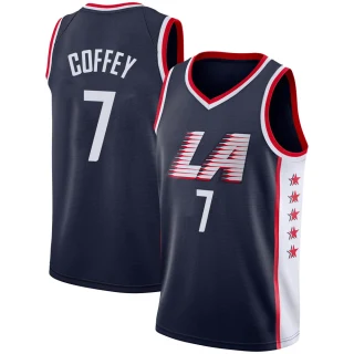 Youth Amir Coffey Los Angeles Clippers Navy Swingman 2018/19 Jersey - City Edition