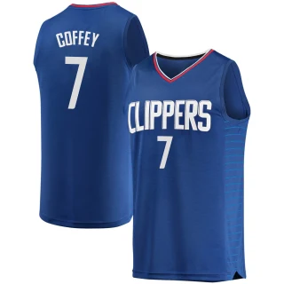 Youth Amir Coffey Los Angeles Clippers Royal Fast Break Jersey - Icon Edition
