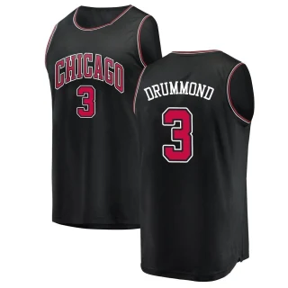 Youth Andre Drummond Chicago Bulls Black Fast Break Jersey - Statement Edition