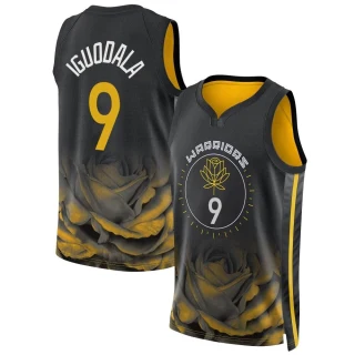 Youth Andre Iguodala Golden State Warriors Gold Swingman Black 2022/23 City Edition Jersey