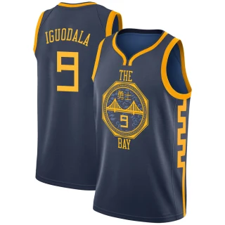 Youth Andre Iguodala Golden State Warriors Gold Swingman Navy 2018/19 Jersey - City Edition