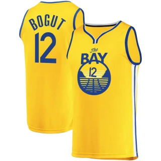 Youth Andrew Bogut Golden State Warriors Gold Fast Break 2019/20 Jersey - Statement Edition