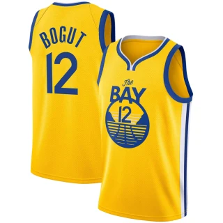 Youth Andrew Bogut Golden State Warriors Gold Swingman Yellow 2019/20 Jersey - Statement Edition