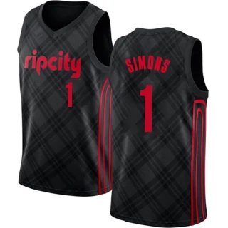 Youth Anfernee Simons Portland Trail Blazers Black Swingman Jersey - City Edition
