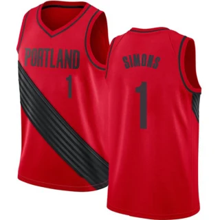 Youth Anfernee Simons Portland Trail Blazers Red Swingman Jersey - Statement Edition