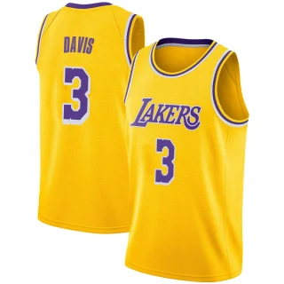 Youth Anthony Davis Los Angeles Lakers Gold Swingman 2018/19 Jersey - Icon Edition