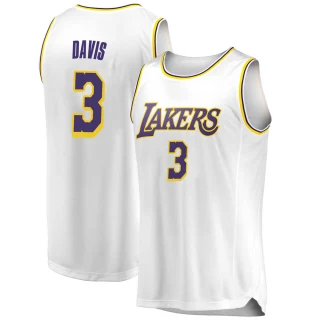 Youth Anthony Davis Los Angeles Lakers White Swingman 2018/19 Jersey - Association Edition