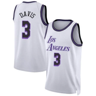 Youth Anthony Davis Los Angeles Lakers White Swingman 2022/23 City Edition Jersey