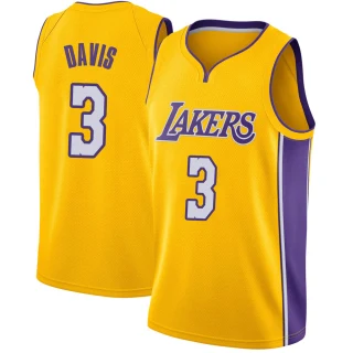 Youth Anthony Davis Los Angeles Lakers Yellow Swingman Jersey - Icon Edition
