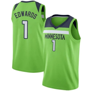 Youth Anthony Edwards Minnesota Timberwolves Green Swingman Jersey - Statement Edition