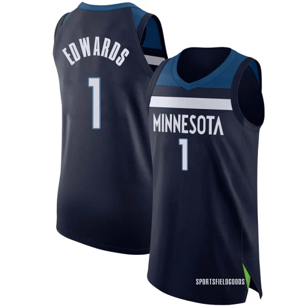 Youth Anthony Edwards Minnesota Timberwolves Navy Authentic Jersey - Icon Edition
