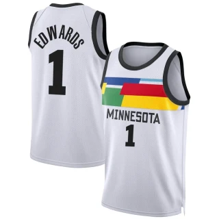 Youth Anthony Edwards Minnesota Timberwolves White Swingman 2022/23 City Edition Jersey