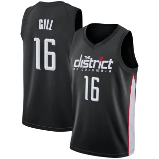 Youth Anthony Gill Washington Wizards Black Swingman 2018/19 Jersey - City Edition