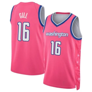 Youth Anthony Gill Washington Wizards Pink Swingman 2022/23 City Edition Jersey