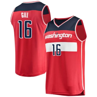 Youth Anthony Gill Washington Wizards Red Fast Break Jersey - Icon Edition