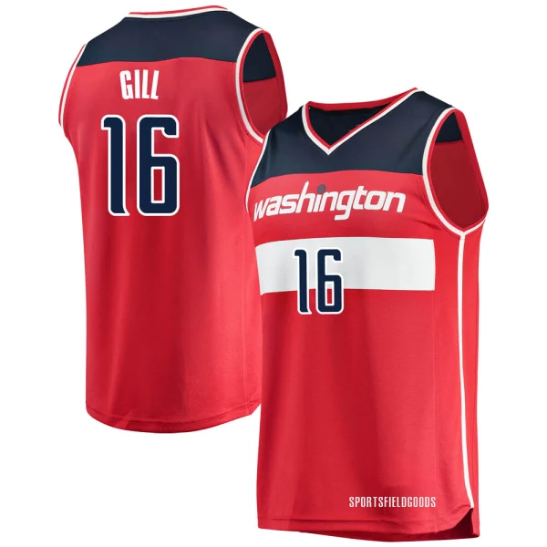 Youth Anthony Gill Washington Wizards Red Fast Break Jersey - Icon Edition