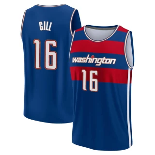 Youth Anthony Gill Washington Wizards Royal Fast Break 2021/22 Replica City Edition Jersey