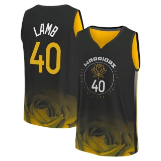 Youth Anthony Lamb Golden State Warriors Gold Fast Break Black 2022/23 City Edition Jersey