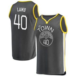 Youth Anthony Lamb Golden State Warriors Gold Fast Break Charcoal Jersey - Statement Edition