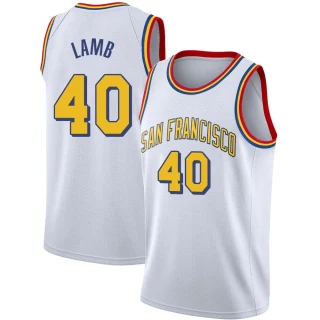 Youth Anthony Lamb Golden State Warriors Gold Swingman White Hardwood Classics Jersey - San Francisco Classic Edition