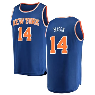 Youth Anthony Mason New York Knicks Blue Fast Break Jersey - Icon Edition