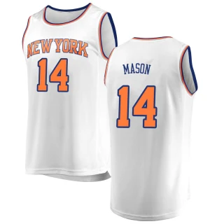 Youth Anthony Mason New York Knicks White Fast Break Jersey - Association Edition