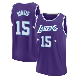 Youth Austin Reaves Los Angeles Lakers Purple Fast Break 2021/22 Replica City Edition Jersey