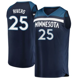 Youth Austin Rivers Minnesota Timberwolves Navy Fast Break Jersey - Icon Edition