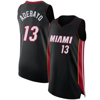 Youth Bam Adebayo Miami Heat Black Authentic Jersey - Icon Edition