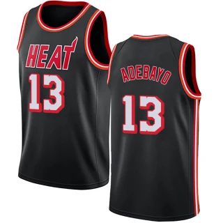 Youth Bam Adebayo Miami Heat Black Swingman Fashion Hardwood Classics Jersey