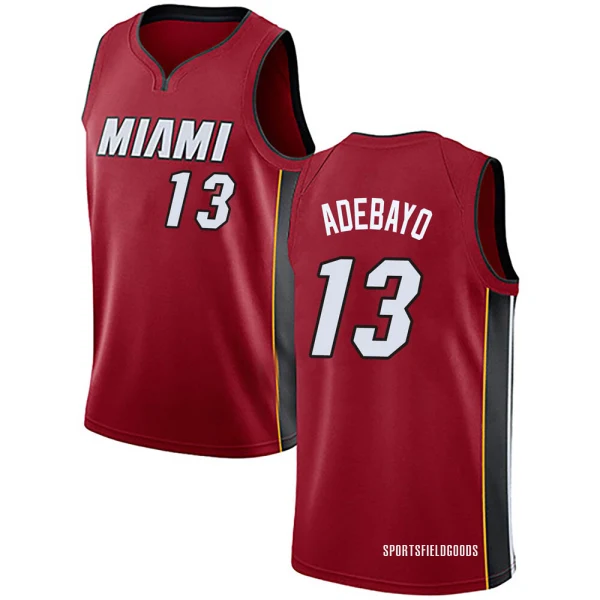 Youth Bam Adebayo Miami Heat Red Swingman Jersey - Statement Edition