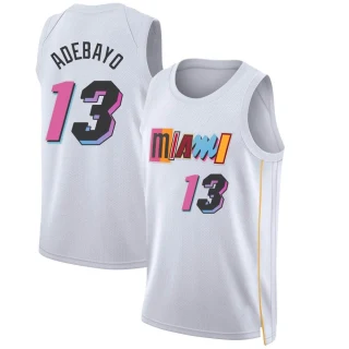 Youth Bam Adebayo Miami Heat White Swingman 2022/23 City Edition Jersey