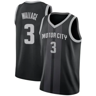 Youth Ben Wallace Detroit Pistons Black Swingman 2018/19 Jersey - City Edition
