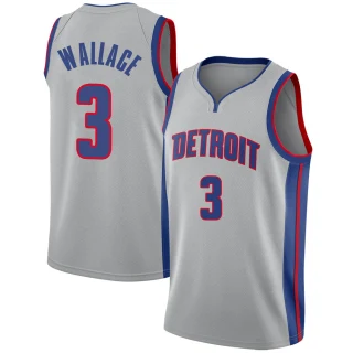 Youth Ben Wallace Detroit Pistons Swingman Silver Jersey - Statement Edition