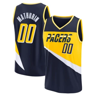 Youth Bennedict Mathurin Indiana Pacers Navy Fast Break 2021/22 Replica City Edition Jersey