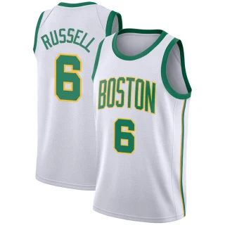 Youth Bill Russell Boston Celtics White Swingman 2018/19 Jersey - City Edition