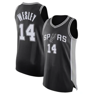 Youth Blake Wesley San Antonio Spurs Black Authentic Jersey - Icon Edition