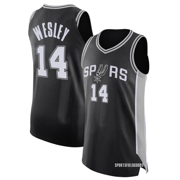 Youth Blake Wesley San Antonio Spurs Black Authentic Jersey - Icon Edition
