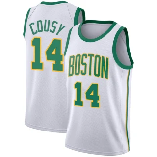 Youth Bob Cousy Boston Celtics White Swingman 2018/19 Jersey - City Edition