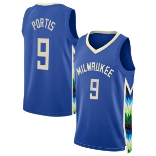 Youth Bobby Portis Milwaukee Bucks Royal Swingman 2022/23 City Edition Jersey