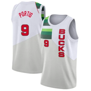 Youth Bobby Portis Milwaukee Bucks White Swingman 2018/19 Jersey - Earned Edition
