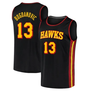 Youth Bogdan Bogdanovic Atlanta Hawks Black Fast Break 2020/21 Jersey - Statement Edition