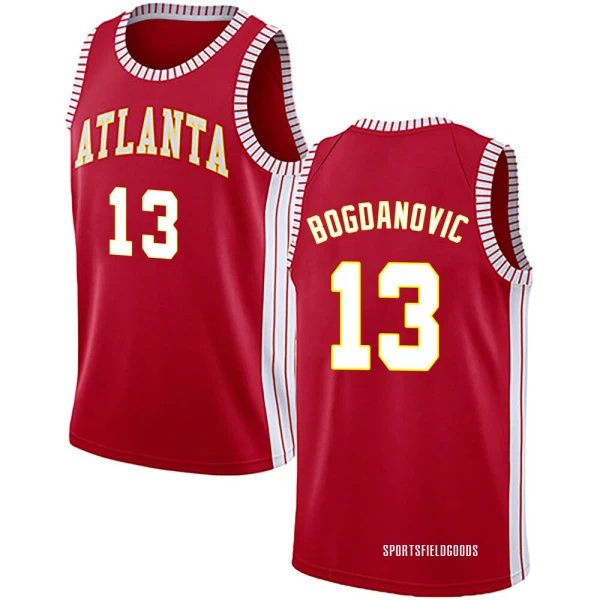 Youth Bogdan Bogdanovic Atlanta Hawks Red Swingman Jersey - Statement Edition