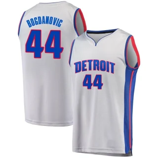 Youth Bojan Bogdanovic Detroit Pistons Gray Fast Break Alternate Jersey - Statement Edition