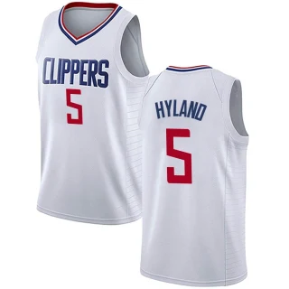 Youth Bones Hyland Los Angeles Clippers White Swingman Jersey - Association Edition