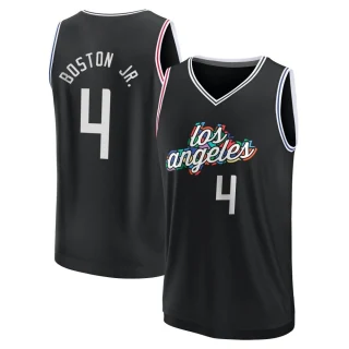 Youth Brandon Boston Jr. Los Angeles Clippers Black Fast Break 2022/23 City Edition Jersey