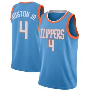 Youth Brandon Boston Jr. Los Angeles Clippers Blue Swingman Jersey - City Edition
