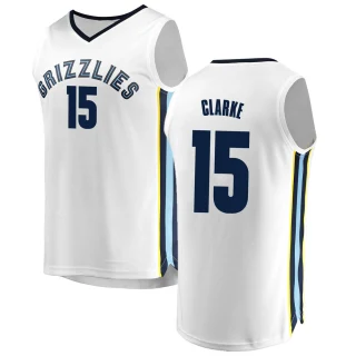 Youth Brandon Clarke Memphis Grizzlies White Fast Break Jersey - Association Edition