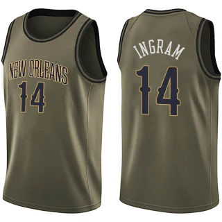 Youth Brandon Ingram New Orleans Pelicans Green Swingman Salute to Service Jersey