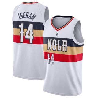 Youth Brandon Ingram New Orleans Pelicans White Swingman 2018/19 Jersey - Earned Edition